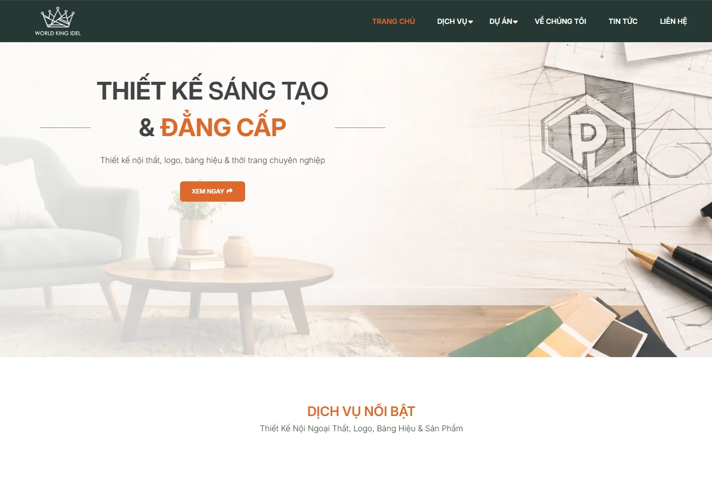 Website doanh nghiệp - giới thiệu công ty worldkingidel